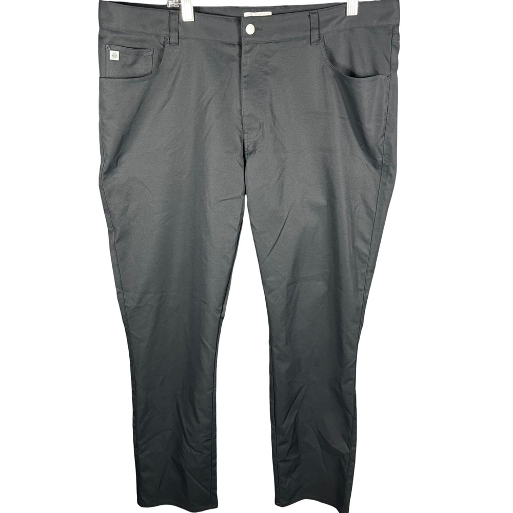 Peter Millar EB66 Performance Pants Mens 40x32 Black Golf Trousers